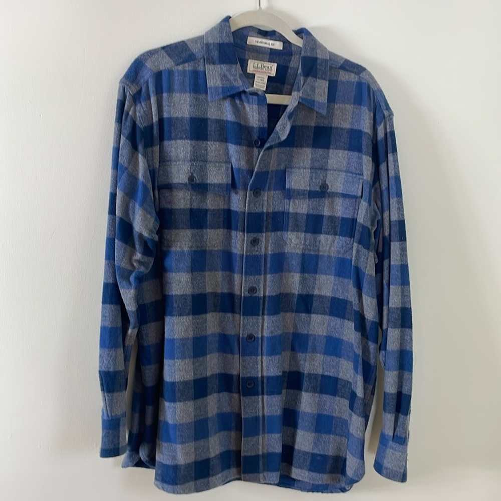 L.L. Bean Chamois Flannel Shirt Mens Large